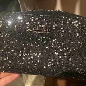 Coach Black Glitter wristlet